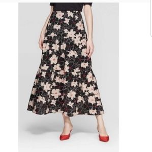 NWT Who What Wear Floral Tiered High Waist…